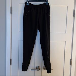 Fabletics Women's Black Joggers with Zipper Details